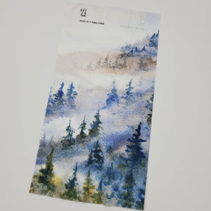 Watercolor Series - Hiking Gaiter "Foggy Forest"